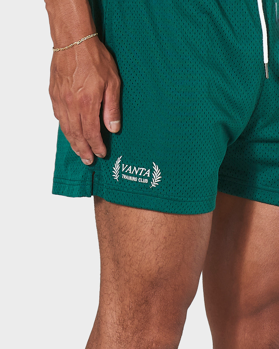 MESH TRAINING SHORTS - RACING GREEN