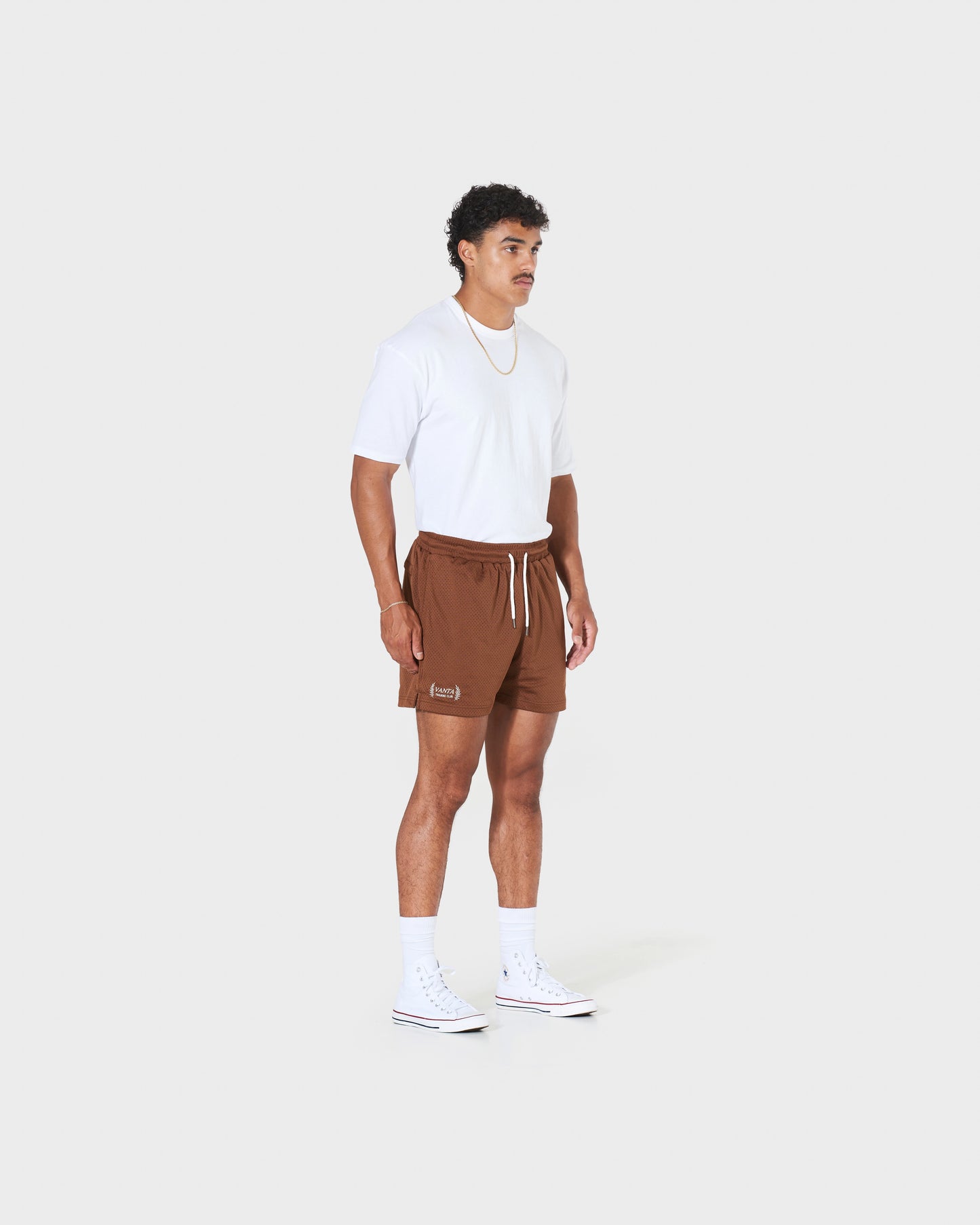 MESH TRAINING SHORTS - BROWN