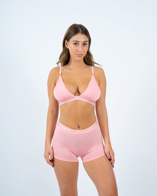 PINK TRIANGLE BRA SET