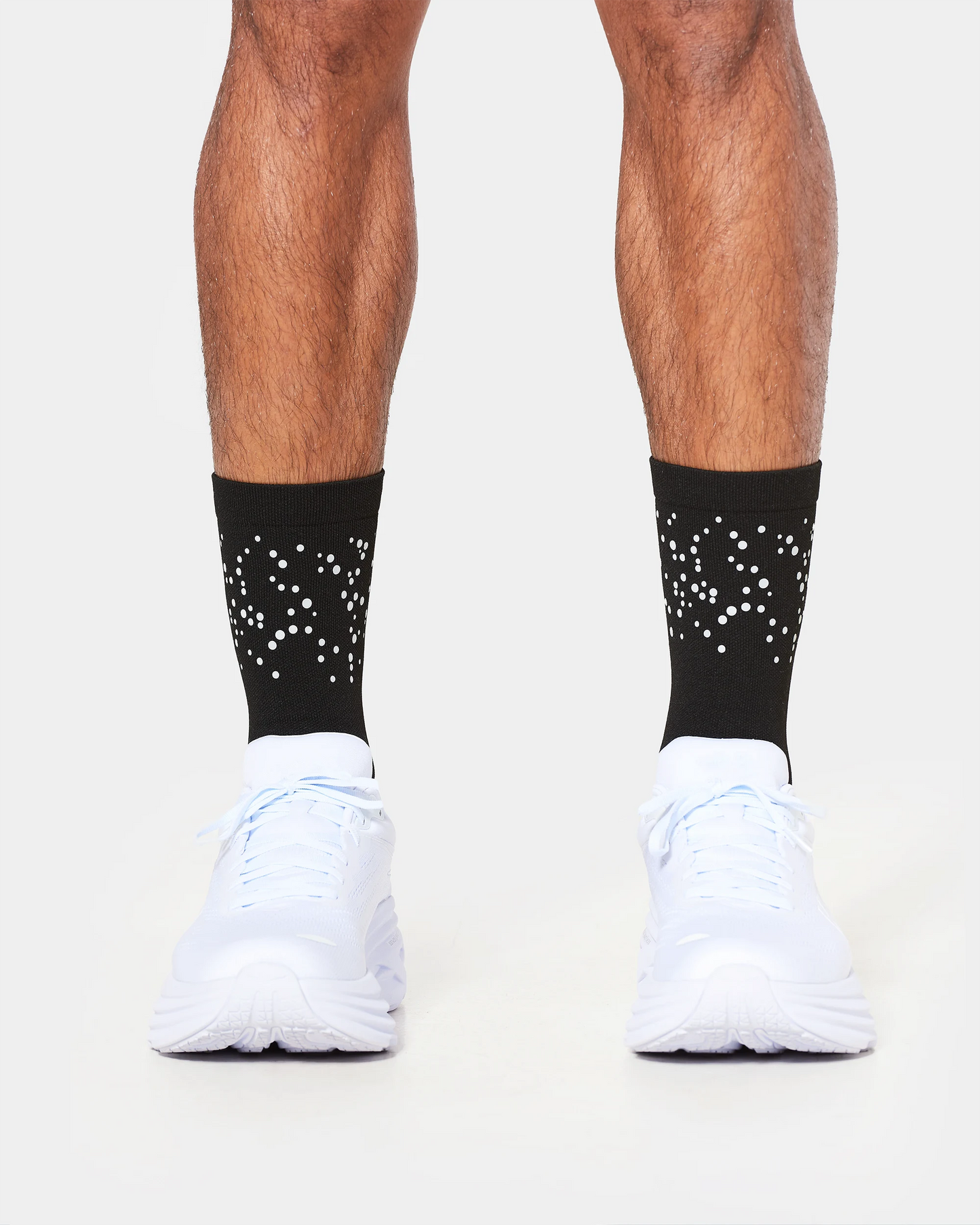 BLACK REFLECTIVE TRAINING SOCKS