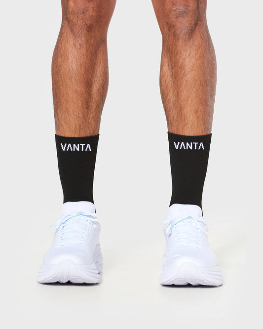 BLACK LOGO TRAINING SOCKS