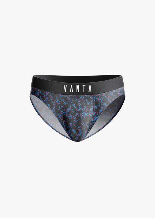 Men's performance underwear with vibrant print for active training