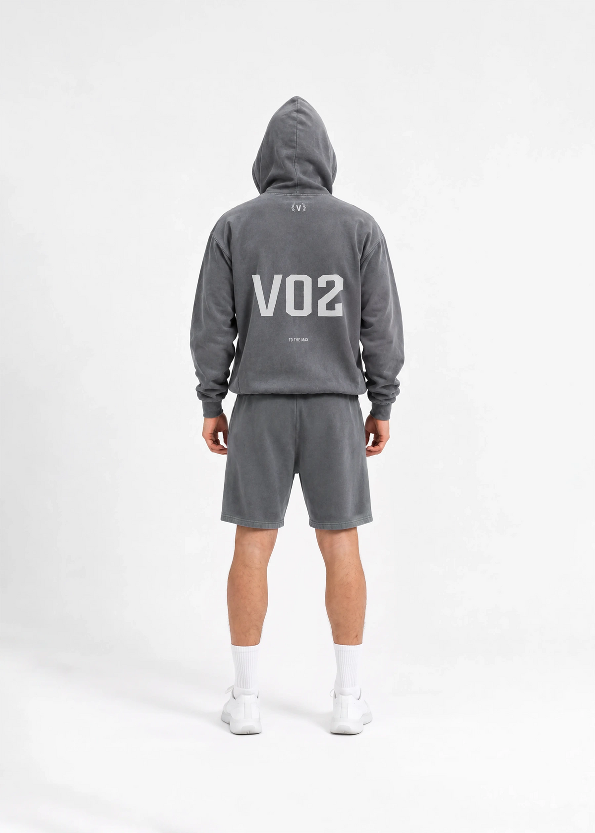 AGED BLACK SWEAT SHORTS