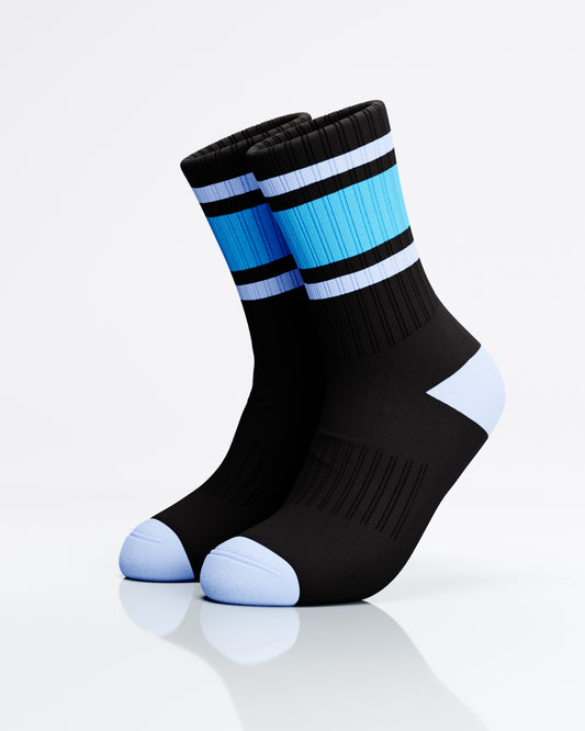 relevé, Crew Socks (White w/Black Logo)